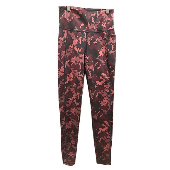 Sweaty Betty Pants - Sweaty Betty Leggings Womens XS Full Length Maroon Red Camo Workout Compression